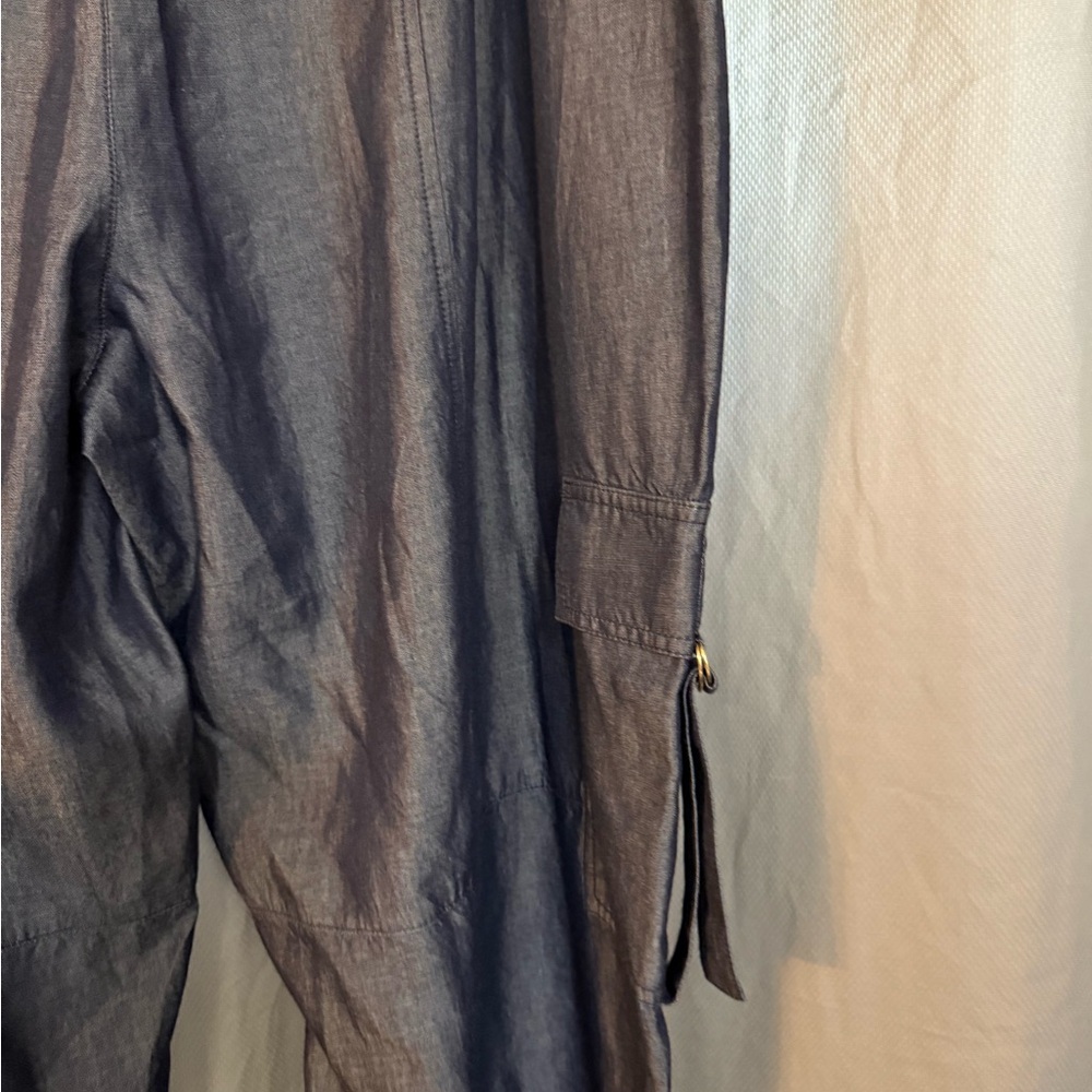 NWT - MICHAEL Michael Kors Indigo Blue High Rise Wide Leg Pull-On Cargo Pant 2X - Picture 7 of 12
